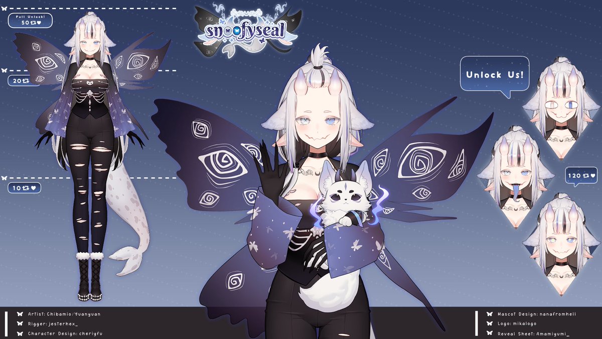 ✦🦋 REBIRTH MODEL REVEAL 🦋 ✦

𝗶𝘁'𝘀 𝗳𝗶𝗻𝗮𝗹𝗹𝘆 𝗻𝗶𝗰𝗲 𝘁𝗼 𝗺𝗲𝗲𝘁 𝘆𝗼𝘂 ♡

𝗶'𝗺 𝘀𝗻𝗼𝗼𝗳𝘆𝘀𝗲𝗮𝗹! (𝘀𝗻𝗼𝗼-𝗳𝗲𝗲)(𝘀𝗵𝗲/𝗵𝗲𝗿)

࣪ ִֶָ☾. 𝙮𝙤𝙪𝙧 𝙤𝙣𝙚 &amp; 𝙤𝙣𝙡𝙮 𝙤𝙣𝙞 𝙨𝙚𝙖𝙡 𝙗𝙪𝙩𝙩𝙚𝙧𝙛𝙡𝙮 𝙫𝙩𝙪𝙗𝙚𝙧 ༊·˚

『 #vtuber #vtuberdebut #modelreveal 』