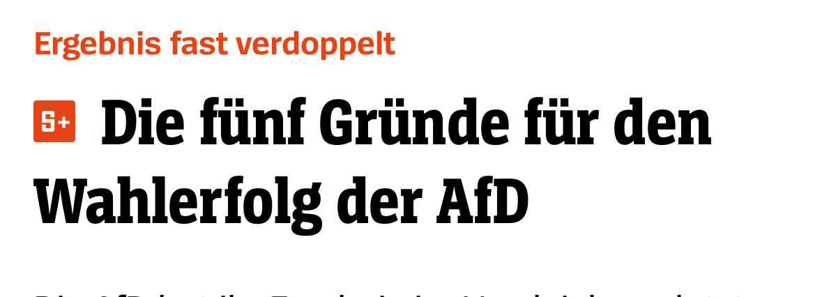 1. Rassismus
2. CDUCSU
3. ARD
4. ZDF
5. Springer/Nius