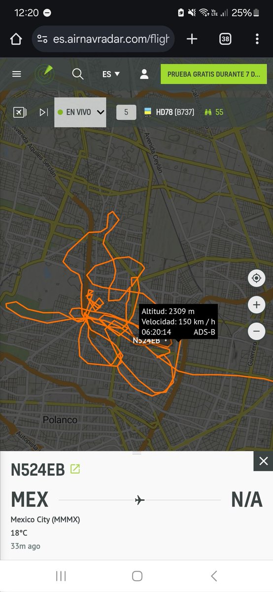 whois_rame's tweet photo. @AlejandroG2594 @mepo1983 https://t.co/ggW6FFPOFB

Es para ver vuelos en tiempo real, indica si es avión privado, helicóptero y su ruta de vuelo. https://t.co/69vbvZdn8R
