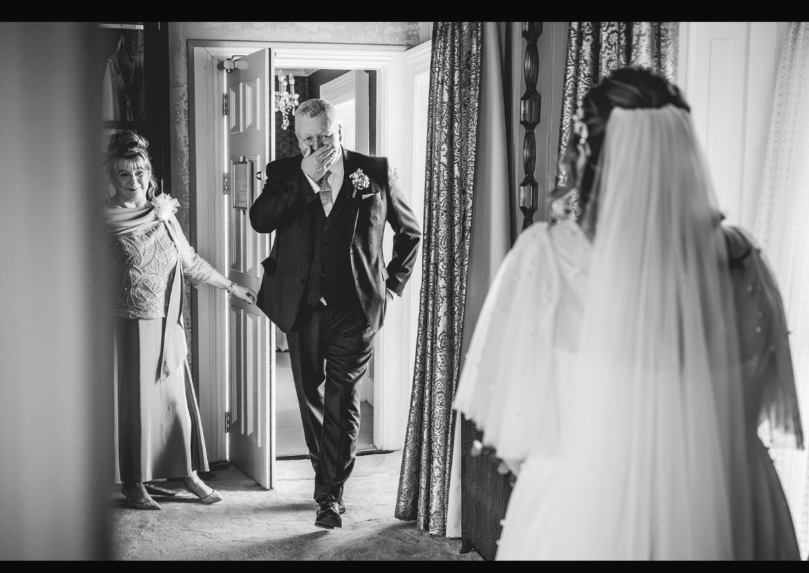On Saturday my eldest daughter got married this is the moment I saw my beautiful girl in her wedding dress