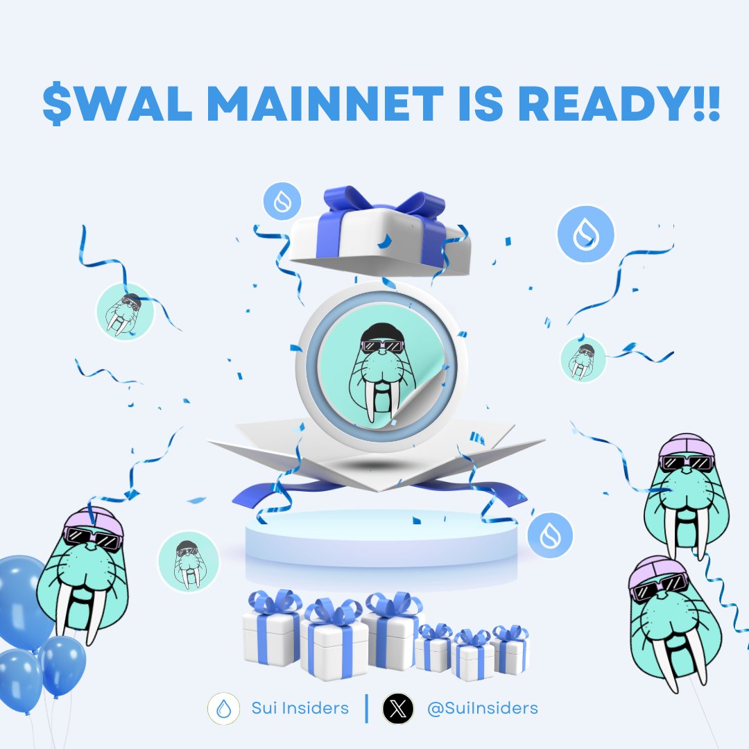 $WAL MAINNET IS READY!🪂

$WAL is expected to #mainnet in March🚀

Are you ready?

Like, RT and Drop your $SUI wallet👇

#Sui #SuiNetwork #WAL