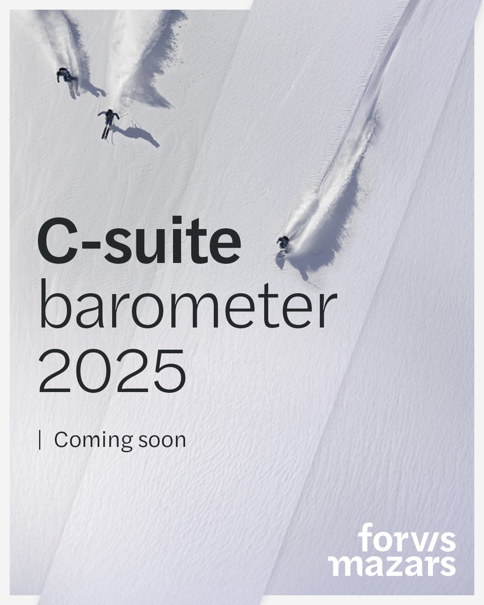 ForvisMazarsBW's tweet photo. [#Csuite2025]
👩‍💼👨‍💼1,700+ C-suite perspectives;
🌐35+ countries;
📊The latest insights.
Stay tuned for C-suite barometer: outlook 2025 https://t.co/4o5EWZnMec