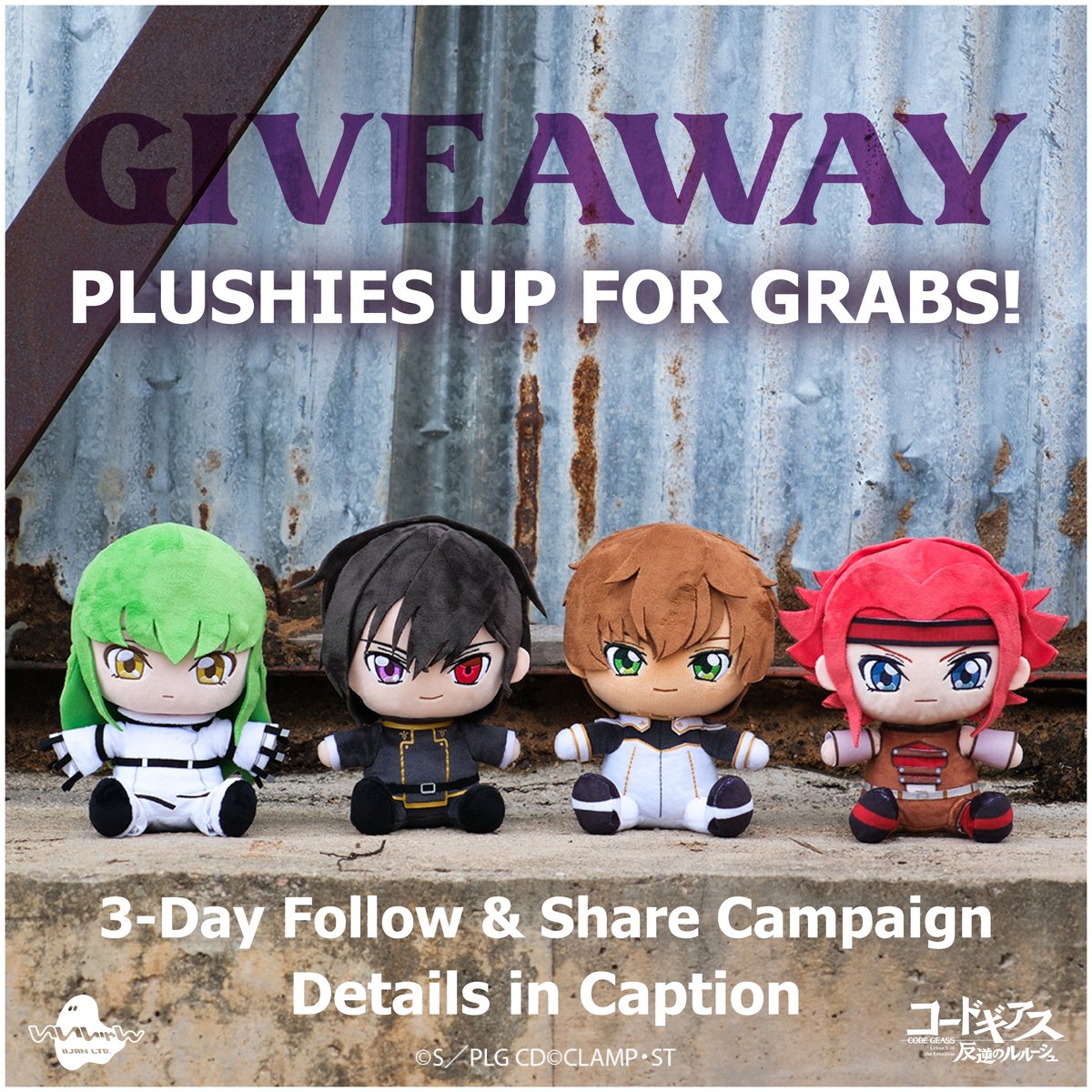 ＃CODEGEASS Lelouch of the Rebellion fans
Our Official merchandise drops on February 28!🎉
To celebrate the launch, we will be holding a 3-Day Follow &amp; RT campaign👇
DAY1

❶Follow <a href="/iijan_EN/">IIJAN_EN</a> and
❷Repost (RT) this post
❸Deadline: February 27th,11:59PM EST
❹Winners will be