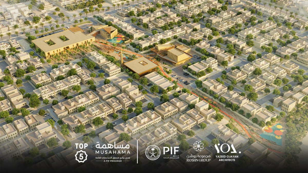 YO_Architects's tweet photo. We are pleased to announce that @YO_Architects  has been won as one of the top 5 out of 60 participants in #musahama organized by @Roshnksa  and @PIF_en. This competition aimed to empower national talents and emerging design firms by providing opportunities to design facilities. https://t.co/eOQA3a8rWf