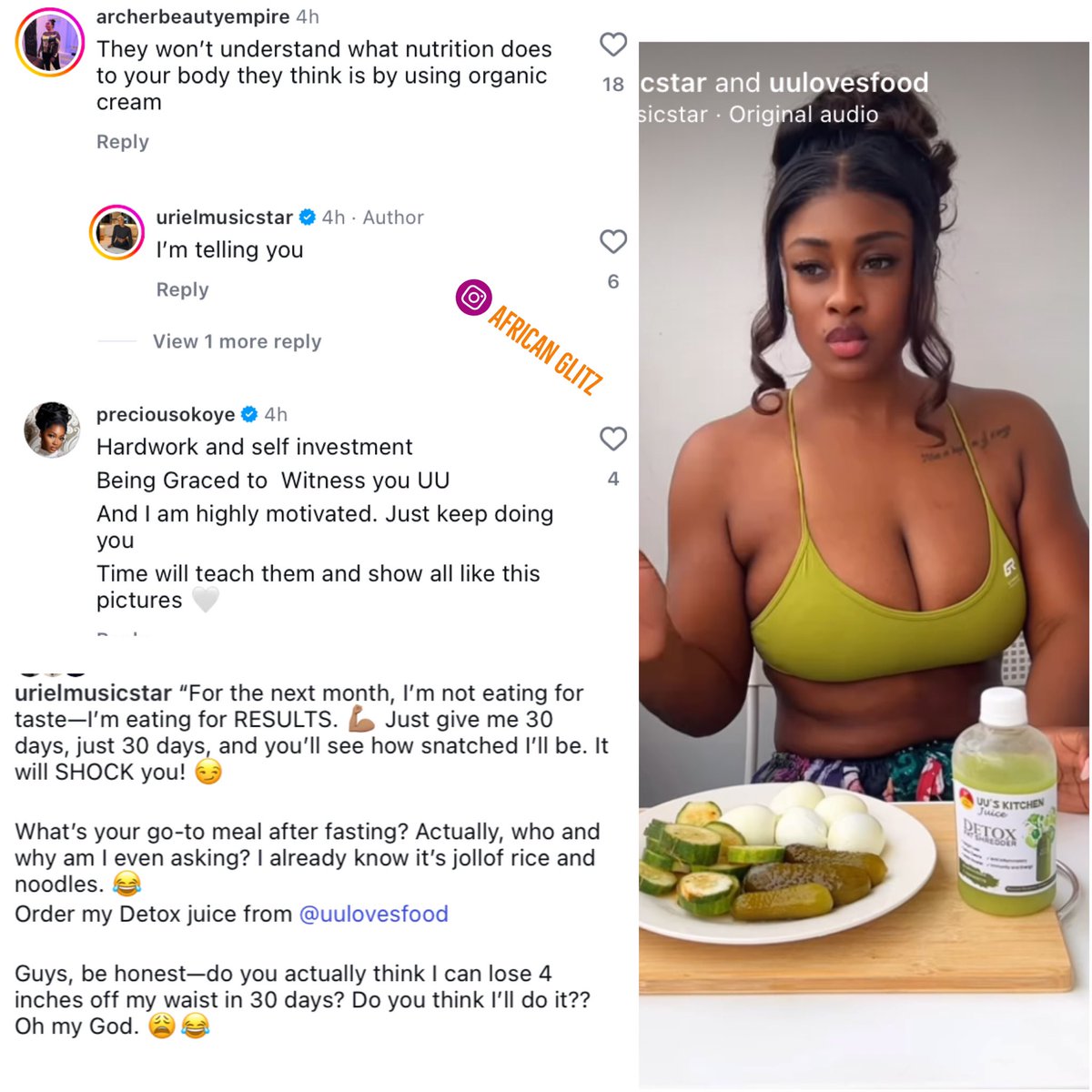 african_glitz's tweet photo. Food: Ex BBNaija Housemate Uriel Reveals Why She Won’t Stop Eating 6 Eggs 🥚 Everyday. 

•
•

#food #hilda #hildabaci #chef #diet #foods #facts 
#Africa #nigeria #ghana #vdm #verydarkman #egg #eggs #lol #omg #eggfact #fat #fatting #viral #bbn #urielbbn #bbnaija #bigbrotherNaija #AfricanglitzNews #AfricanGlitzTv #AfricanGlitzMag 

🚂💨