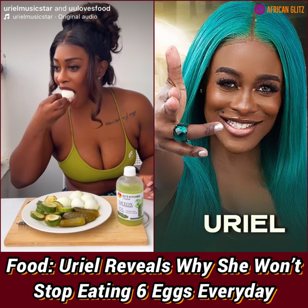 african_glitz's tweet photo. Food: Ex BBNaija Housemate Uriel Reveals Why She Won’t Stop Eating 6 Eggs 🥚 Everyday. 

•
•

#food #hilda #hildabaci #chef #diet #foods #facts 
#Africa #nigeria #ghana #vdm #verydarkman #egg #eggs #lol #omg #eggfact #fat #fatting #viral #bbn #urielbbn #bbnaija #bigbrotherNaija #AfricanglitzNews #AfricanGlitzTv #AfricanGlitzMag 

🚂💨
