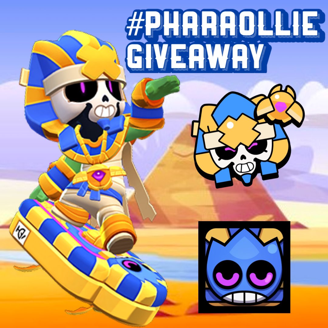 #PharaollieGiveaway (featured in #Brawltalk ) Skin + Pin + Pfp

For 1 #Giveaway Entry:   
✅Follow <a href="/TheGamerVillage/">atCha from TheGamerVillage</a>
♥Like &amp; Repost
✌️Tag Two Friends
💥Subscribe YouTube.com/TheGamerVillage

1x Winner will be DM’ed March 12th. Good Luck!

#BrawlStars 
#GiftedBySupercell
#SORTEO