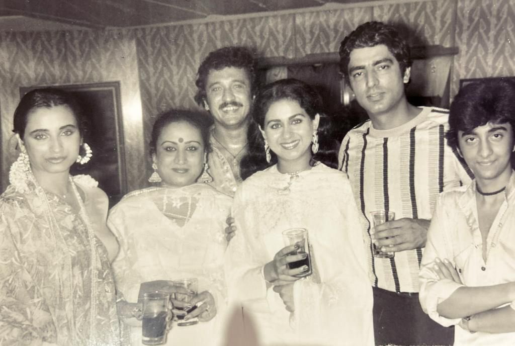 Throwback pic. (1983). L to R. Salma Agha, Reema Rakesh Nath, Tej Sapru, Preeti Sapru, Rikku Rakesh Nath and me. We were all partying on a ship “dauntless”. The party was thrown by Salma Agha and Mehmood Sipra for a selected few friends. Mehmood Sipra was the owner of the ship