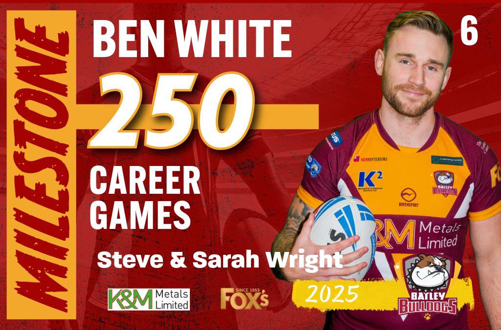 Massive congratulations to Bulldogs Record Breaker <a href="/BenWhite94/">Ben White</a> who marked a 250th career appearance yesterday.