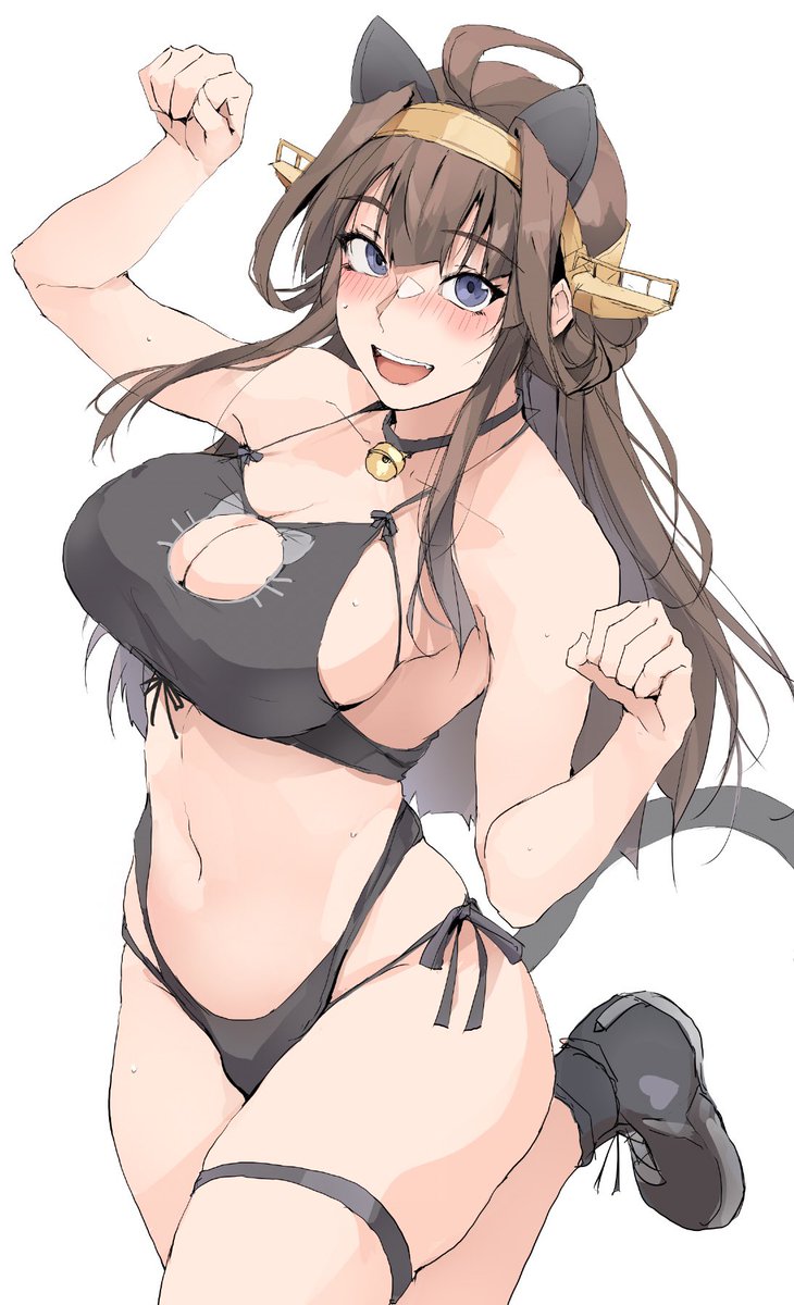 金剛(艦これ) 「なんだ猫か… 」|ぜっきょ@冬コミお疲れ様でしたのイラスト