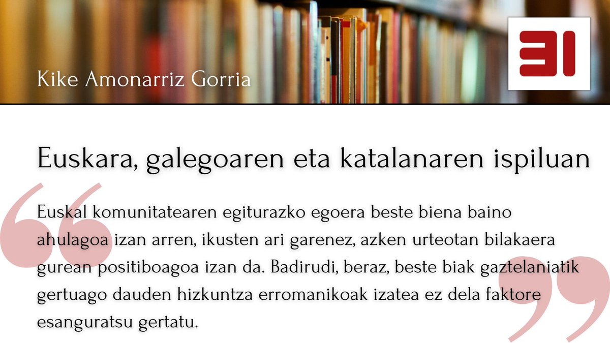 Gaur, gure blogean, "Euskara, galegoaren eta katalanaren ispiluan", Kike Amonarrizek (<a href="/KikeAmonarriz/">Kike Amonarriz</a>) idatzitako artikulua:
31eskutik.eus/2025/02/24/eus…