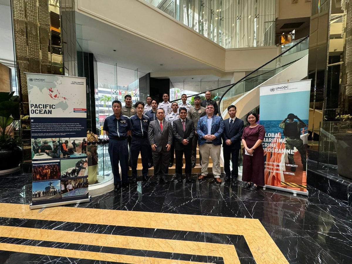 UNODC_BMB's tweet photo. Today in 🇲🇾 @UNODC_MCP in collaboration with the 🇯🇵 Coast Guard commenced training on incorporating aviation reconnaissance sensors into MDA for personnel from 🇮🇩🇲🇾 and 🇵🇭. The Embassy of Japan Deputy Chief of Mission inaugurated the event. Funded by #🇯🇵@JCG_koho @JapaninMalaysia https://t.co/LIsYQlxV20