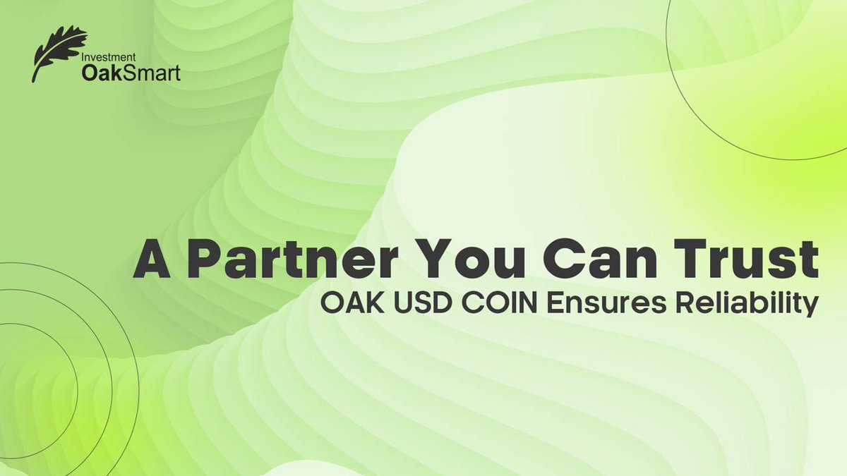 OakSmart_'s tweet image. 🛡 OAK USD COIN prioritizes secure and transparent investments. Enjoy consistent returns and peace of mind knowing your funds are in good hands.

📍 Start today on OakSmart.com !

#ReliableInvestments #OAKUSDCOINT #SecureWealth