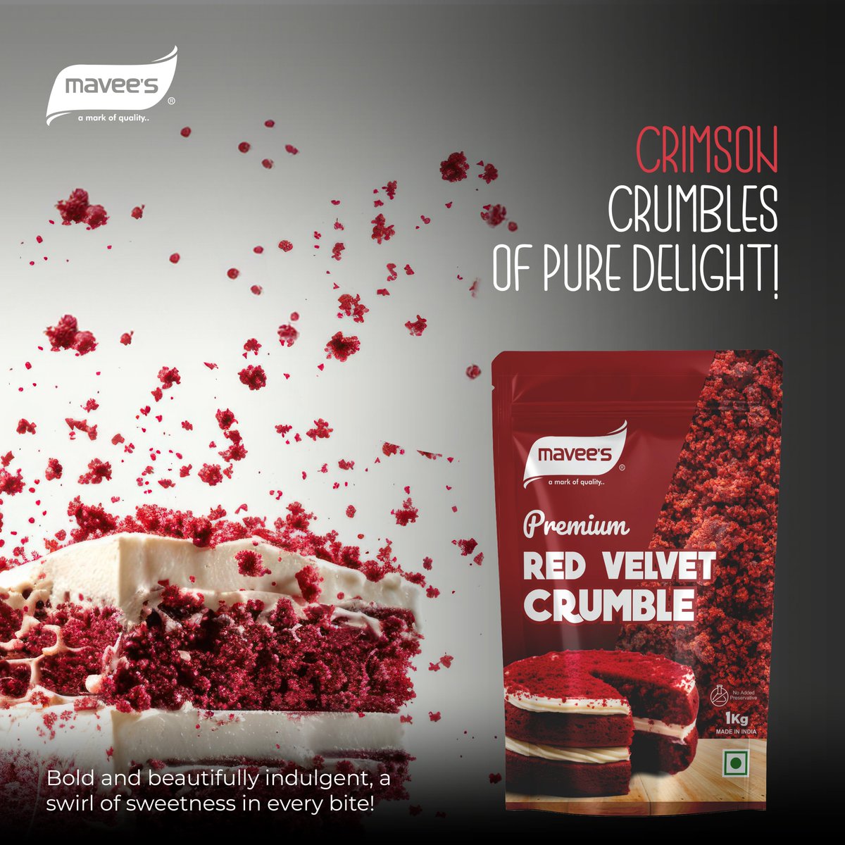 MaveeFoods's tweet photo. Love the rich, velvety taste of red velvet? Our Premium Red Velvet Crumble is here to make your desserts even more indulgent! Soft, buttery, and full of flavor, these delicious crumbles add the perfect touch to cakes, cheesecakes, cupcakes, or even your favorite treats.

#Mavees https://t.co/Lm0ITN6EYe