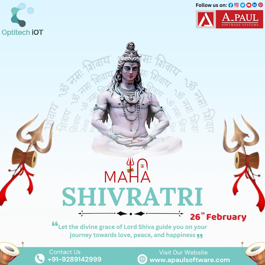 Apaulsoftware's tweet photo. "May Lord Shiva remove all obstacles from your path and fill your life with happiness &amp; success!🔱🕉"

#Mahashivratri2025 #HarHarMahadev #OmNamahShivaya #ShivratriVibes #ShivaBlessings  #Apaul #Software #technology #IOT #Devices #follow #like #optitechiot #comment #trend https://t.co/PgdYvNdLy4