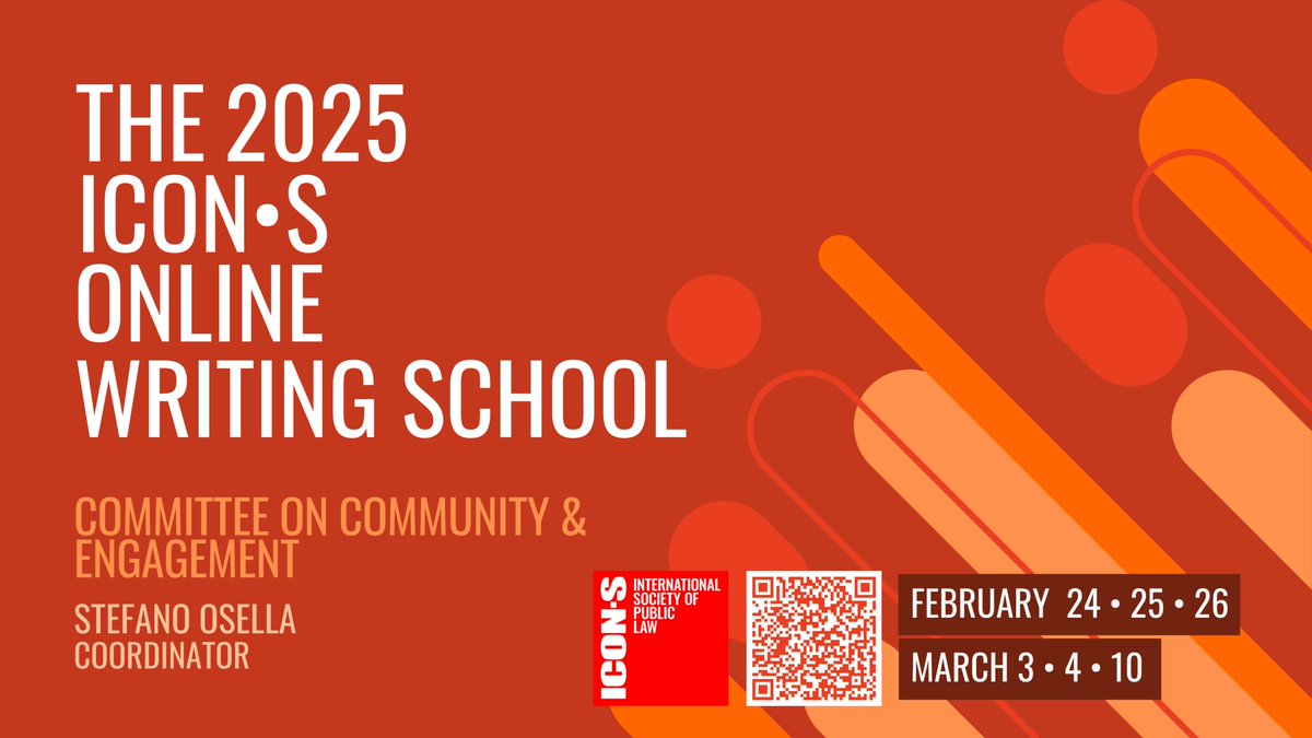 📢 The 2025 ICON•S Online Writing School starts TODAY!

Want to improve your academic writing skills? Learn from top scholars and experienced editors who know what it takes to get published. Don’t miss out!

🔗 Register now: icon-society-org.zoom.us/meeting/regist…