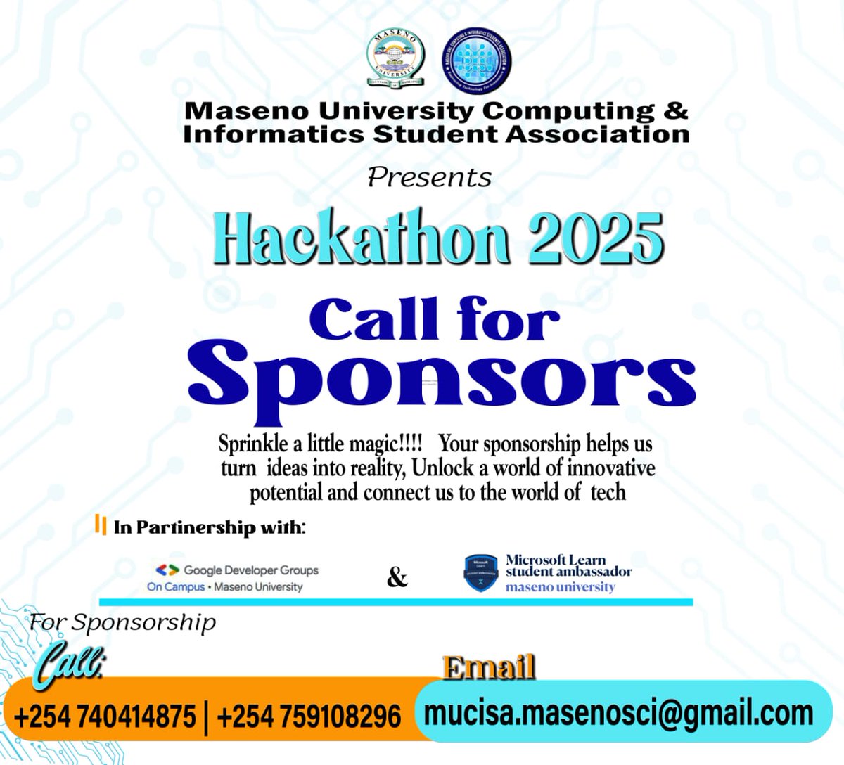 Still looking out for Sponsors... Hackathon Dates are 8th March, 2025.