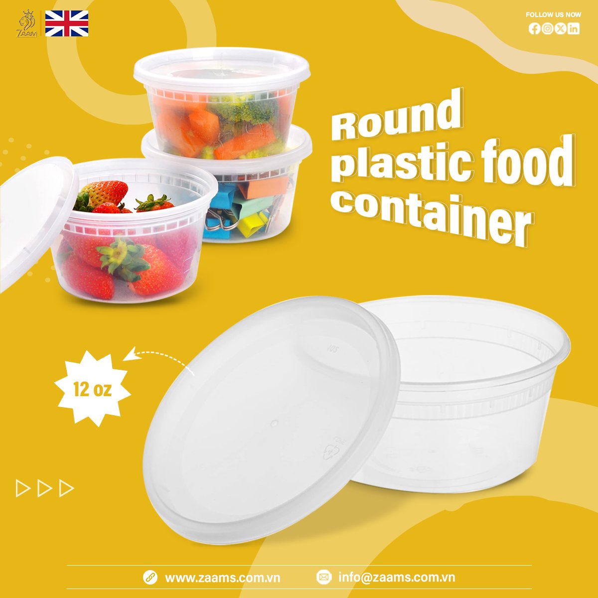 Our sturdy and food-safe plastic noodle containers help retain heat and freshness, ensuring every bite stays delicious. Easy to carry, ideal for restaurants, food stalls, and on-the-go meals!

#zaam #foodcontainers #custompackaging #DurablePackaging #package #packagingideas