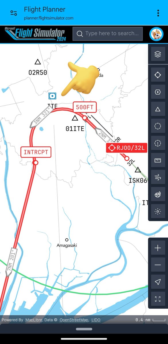 WhiteDearMonk's tweet image. オートパイロットで墜落するなんて？

伊丹→
#SimBrief で作ったプランがあかんのかな？
純正のみたいにまる〜くならんのかな〜

離陸してしばらくVFRで、その先の真っ直ぐなとこでオートパイロット入れても落ちよんねん

挙動変わった？

#MSFS #MSFS024 #FS2024 #XBOX
#ATR