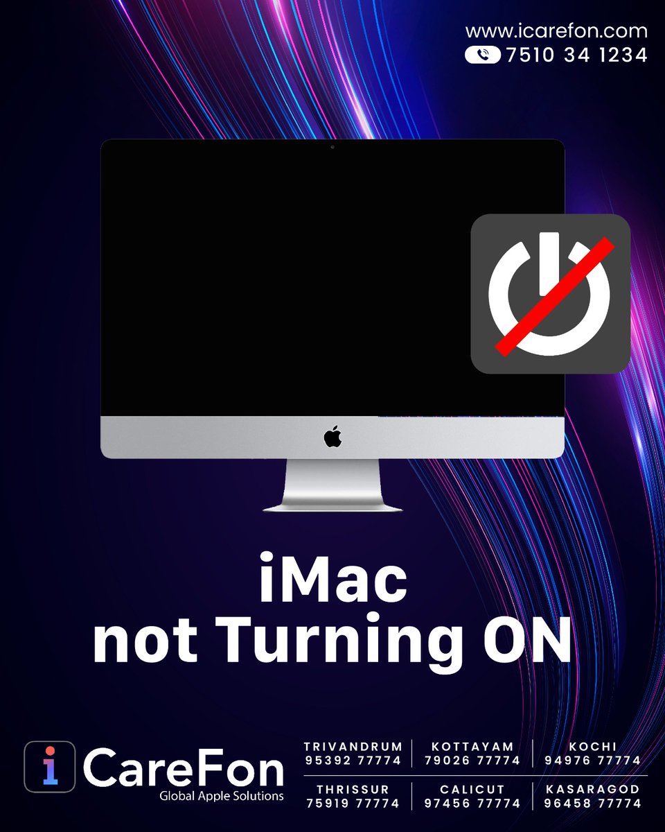 iCare_Fon's tweet image. iMac not Turning ON 🔥

👉To Book Online Visit: icarefon.com/imac-repair.php

#imacrepair #notturningon #imacservice #appleservicecenter #appleservicecentre #imac #kochi #trivandrum #kozhikode #thrissur #kasaragod #kerala #kottayam #𝗘𝗠𝗜facility #𝗘𝗠𝗜 #iCareFon⚡️