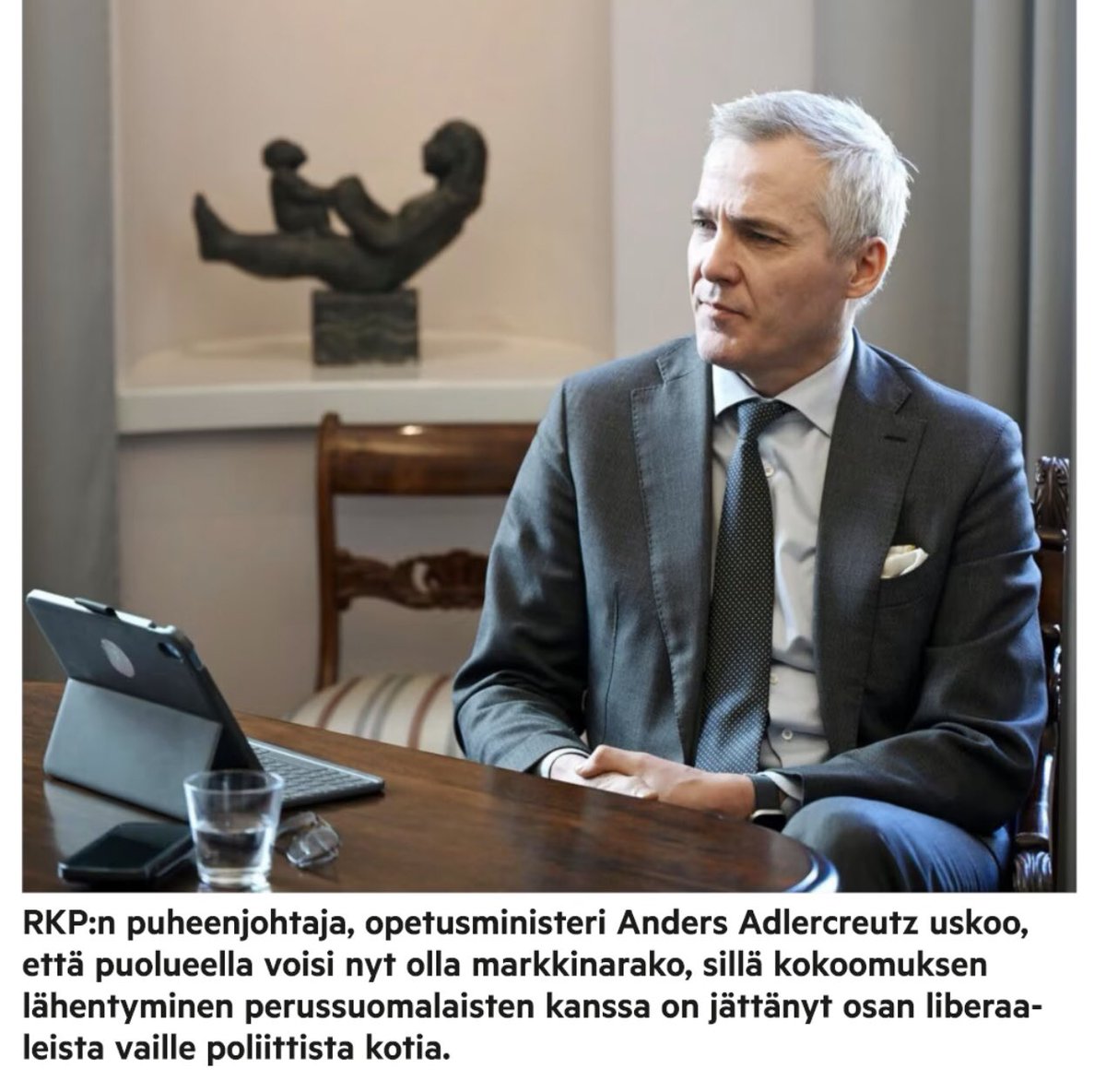 Anders hyvä, se markkinarako oli 2023 vaaleissa. Vallanhimo  kuroi sen raon umpeen. Ehkä joskus vielä <a href="/adleande/">Anders Adlercreutz</a> .