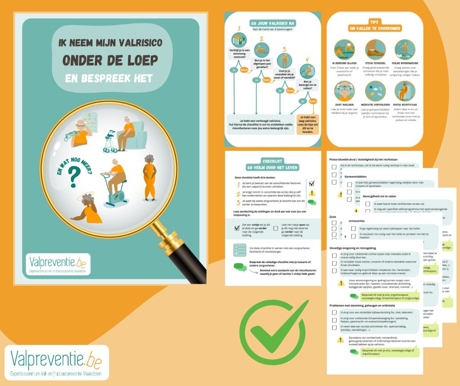 valpreventie (@valpreventie_be) on Twitter photo In nieuwe brochure kom je te weten of je een verhoogd valrisico hebt. Ja kan nagaan hoe je dit risico verkleint. Je leert bij over het belang van alle valrisicofactoren en wordt doorverwezen. valpreventie.be/week-van-de-va…
#WeekvandeValpreventie2025 #WvdV2025 <a href="/KoenMilisen/">Koen Milisen</a> <a href="/EllenVlaeyen/">EllenVlaeyen</a> In nieuwe brochure kom je te weten of je een verhoogd valrisico hebt. Ja kan nagaan hoe je dit risico verkleint. Je leert bij over het belang van alle valrisicofactoren en wordt doorverwezen. valpreventie.be/week-van-de-va…
#WeekvandeValpreventie2025 #WvdV2025 <a href="/KoenMilisen/">Koen Milisen</a> <a href="/EllenVlaeyen/">EllenVlaeyen</a>