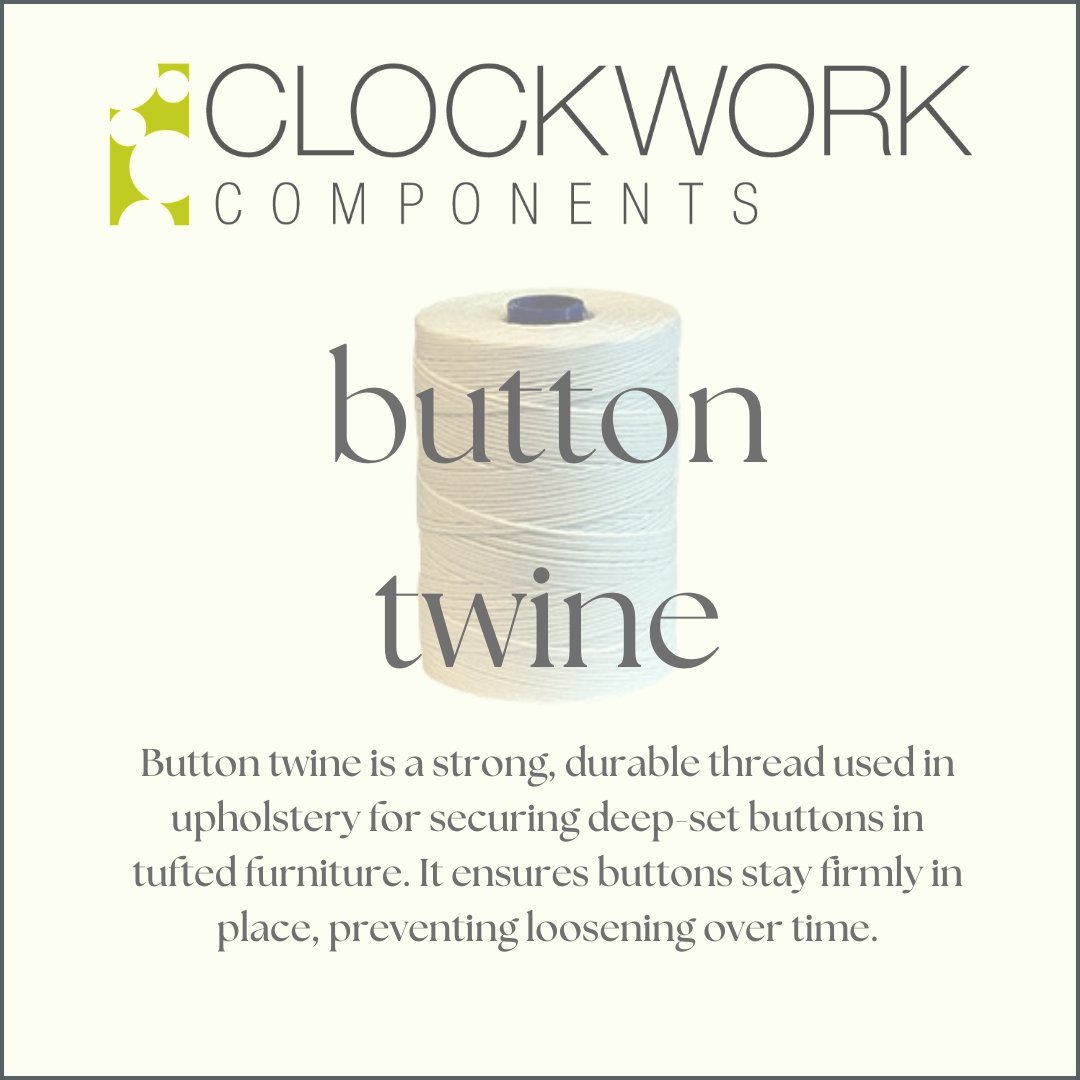 CWC_Ltd's tweet image. Button twine is a high-strength, durable thread used in upholstery to secure deep-set buttons in tufted furniture. It provides a firm hold, preventing buttons from loosening over time.

clockworkcomponents.com/product/TW005

#buttontwine #sewingupholstery