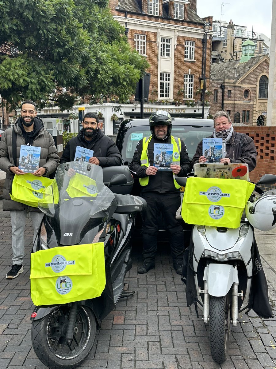 Look out for 
The Turning Circle knowledge student distribution team on Wednesday. Future taxi drivers getting involved early in our trade.
