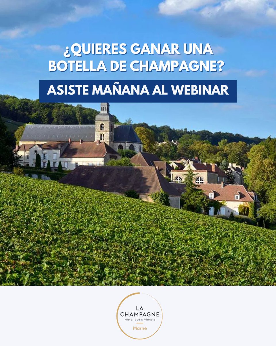¿Quieres ganar una botella de Champagne? Asiste mañana al webinar Descubre La Champagne (Francia) y todas las sorpresas que puede ofrecer 🇫🇷🍷

⬇️⬇️¡Inscríbete aquí!⬇️⬇️
bookingfax.com/webinars/cont.…

⚠️Formación exclusiva para Agentes de Viajes