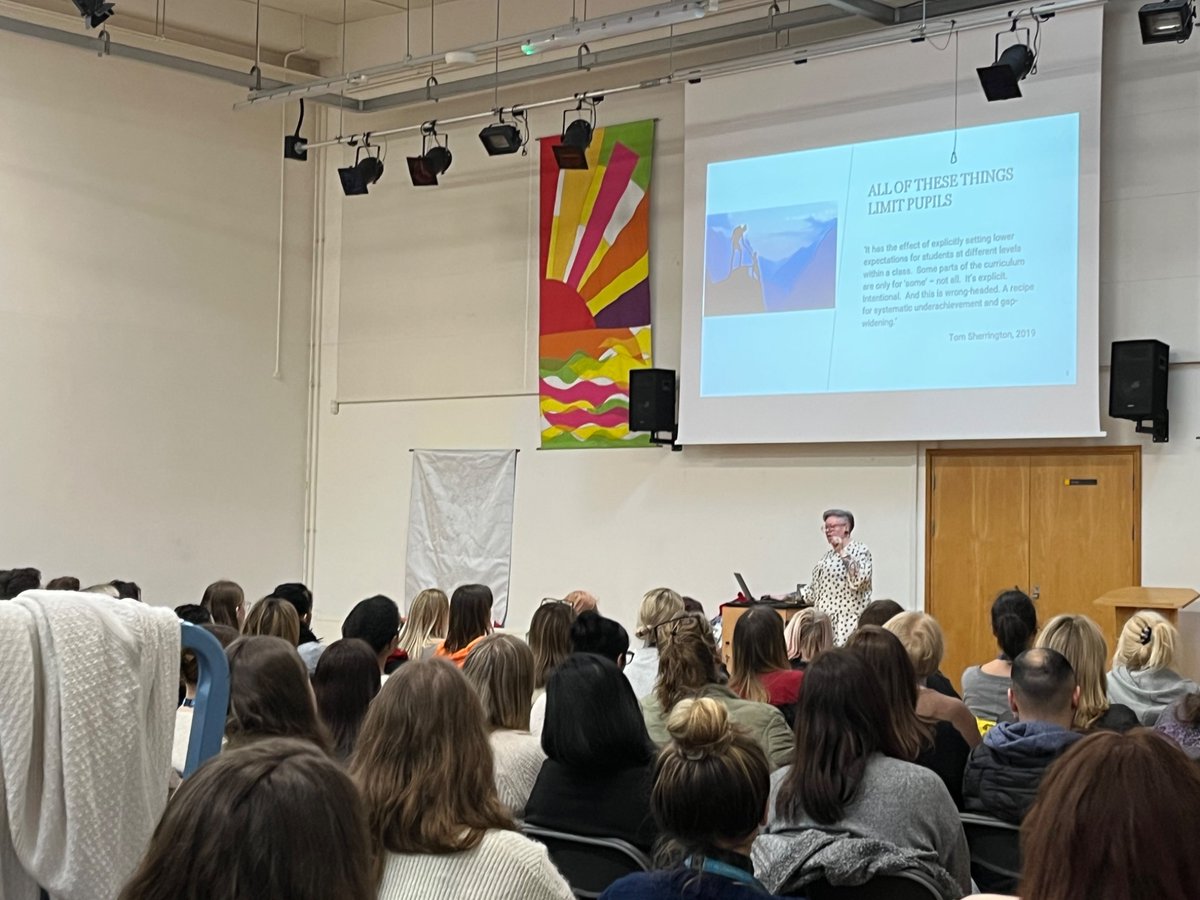 What a treat to have <a href="/HughesHaili/">Dr Haili Hughes FRSA</a> working her magic for our <a href="/TiLAcademies/">Trust in Learning</a> Inset session on ‘High Expectations’ - high leverage strategies, rooted in evidence for getting the best for our students.