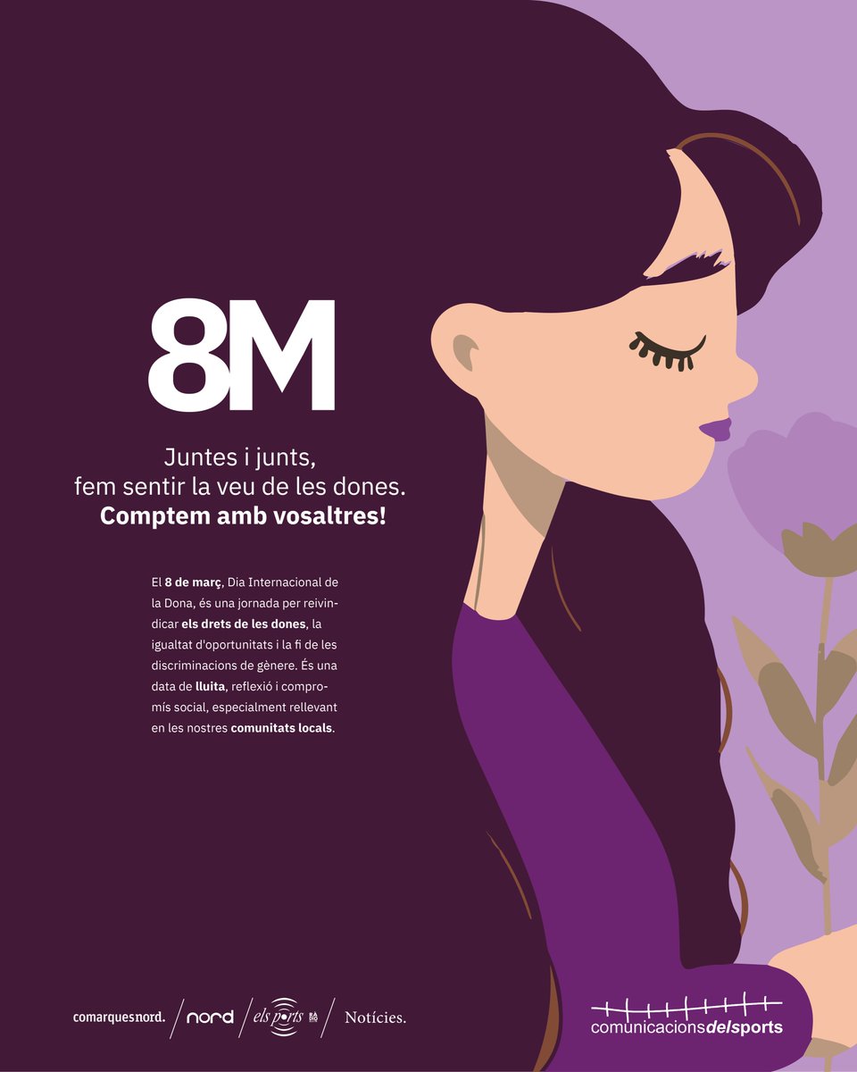 Juntes i junts, fem sentir la veu de les dones
🙋🏻‍♀️
#8M #ElsPorts #AltMaestrat #Castelló #ComunitatValenciana
▸ comunicacionsdelsports.com