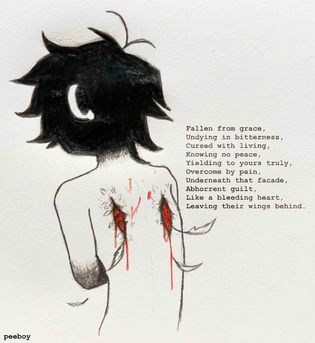 an angel has lost its wings