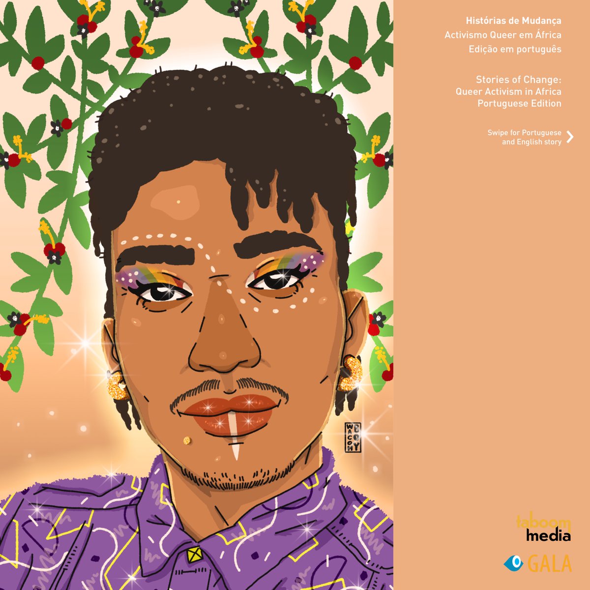✨ Featured Story: Um Futuro Onde o Amor Queer Pode Florescer / A Future Where Queer Love Can Bloom by Frank Lileza, art by WacomBoy

📚  Explore Stories of Change: Queer Activism in Africa—free in Portuguese &amp; English: taboommedia.com/2024/10/29/tab…  

#QueerStories #QueerAfrica