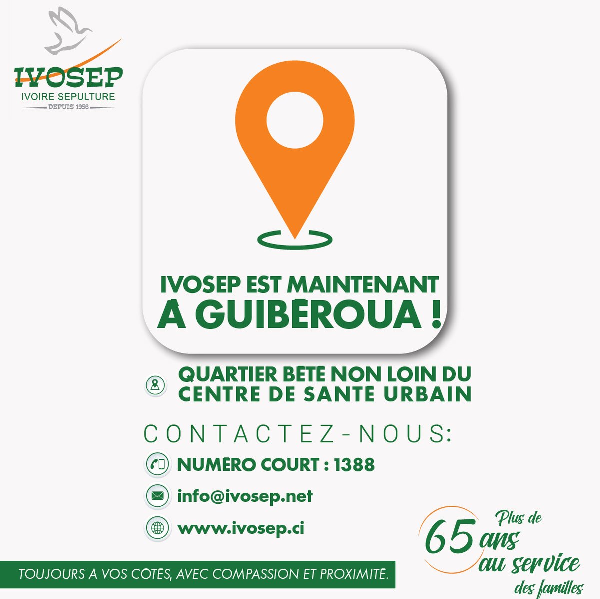 IvosepS's tweet photo. @IvosepS ouvre une nouvelle agence à Guibéroua !

Nous sommes désormais au quartier Bété, près du centre de santé urbain, pour mieux accompagner les familles.

Horaires : Lundi au vendredi : 7h45 - 17h
Permanence les week-ends et jours fériés

#CIV225 #Ivosep #Abidjan #Africa https://t.co/5N1tb1jmGA