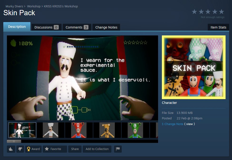 Murky Divers mod support is going well 👍