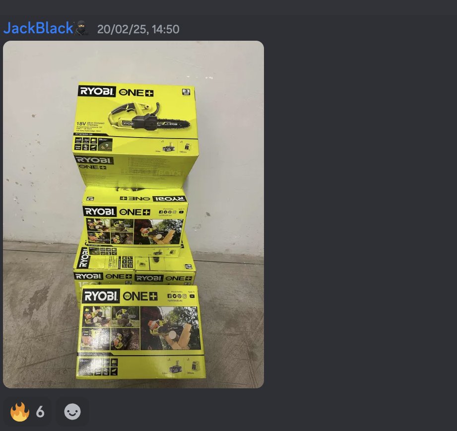 NautilusDeals's tweet image. Ryobi chainsaw in price error! ❌🪚

Two different types of chainsaw discounted by over 75% from over 200 euros. 💰📈

Our users have secured the entire stock and are receiving it in their homes these days. 🚚⚡️

Don&apos;t miss these opportunities, join us! 😉🚀

#Priceerror…