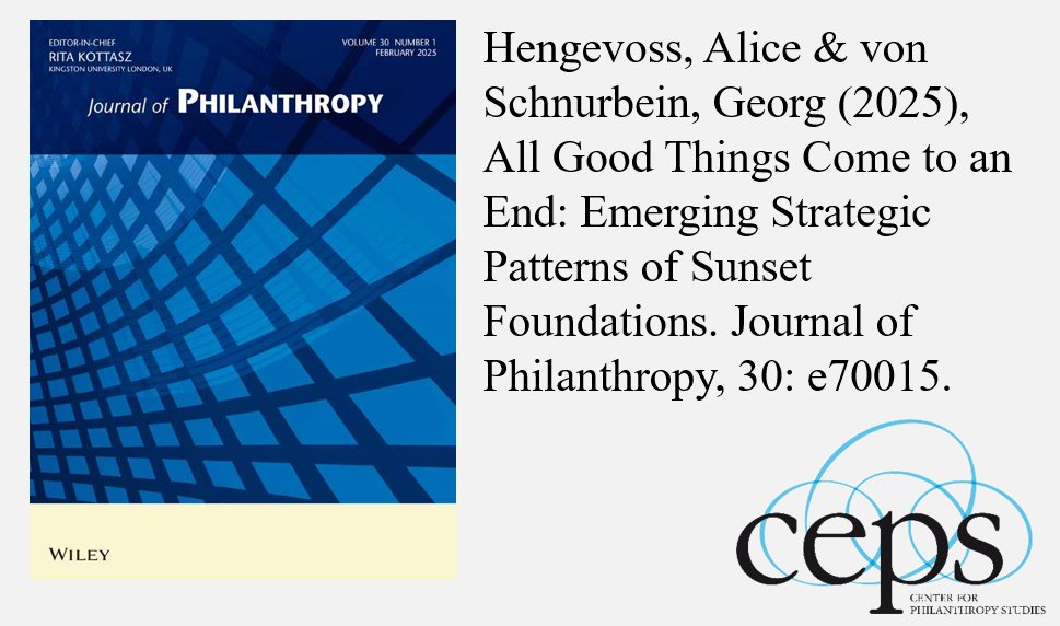 Georg von Schnurbein (@gvschnurbein) on Twitter photo JUST RELEASED: Happy to share our latest article on #sunsetfoundations published <a href="/journalofpm/">Journal of Philanthropy and Marketing</a>:
onlinelibrary.wiley.com/doi/full/10.10… JUST RELEASED: Happy to share our latest article on #sunsetfoundations published <a href="/journalofpm/">Journal of Philanthropy and Marketing</a>:
onlinelibrary.wiley.com/doi/full/10.10…
