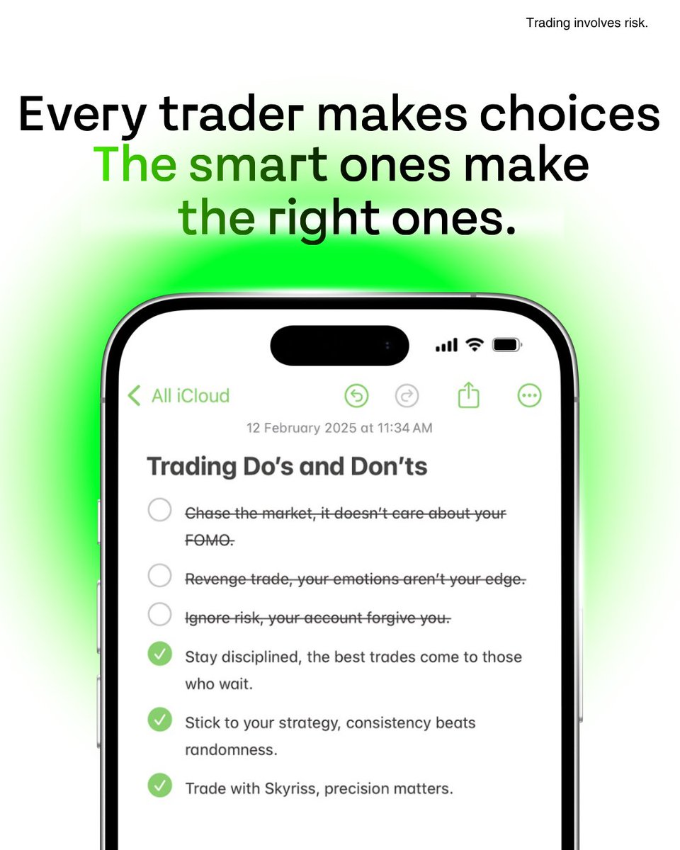 skyrissofficial's tweet photo. Smart trading starts with smart choices.
Stay disciplined, stick to your strategy, and trade with precision.๐ท
Visit: https://t.co/ZsEDZLpd13
#skyriss #tradingplatform #forexbroker #multiassetplatform https://t.co/nvYurLymtY