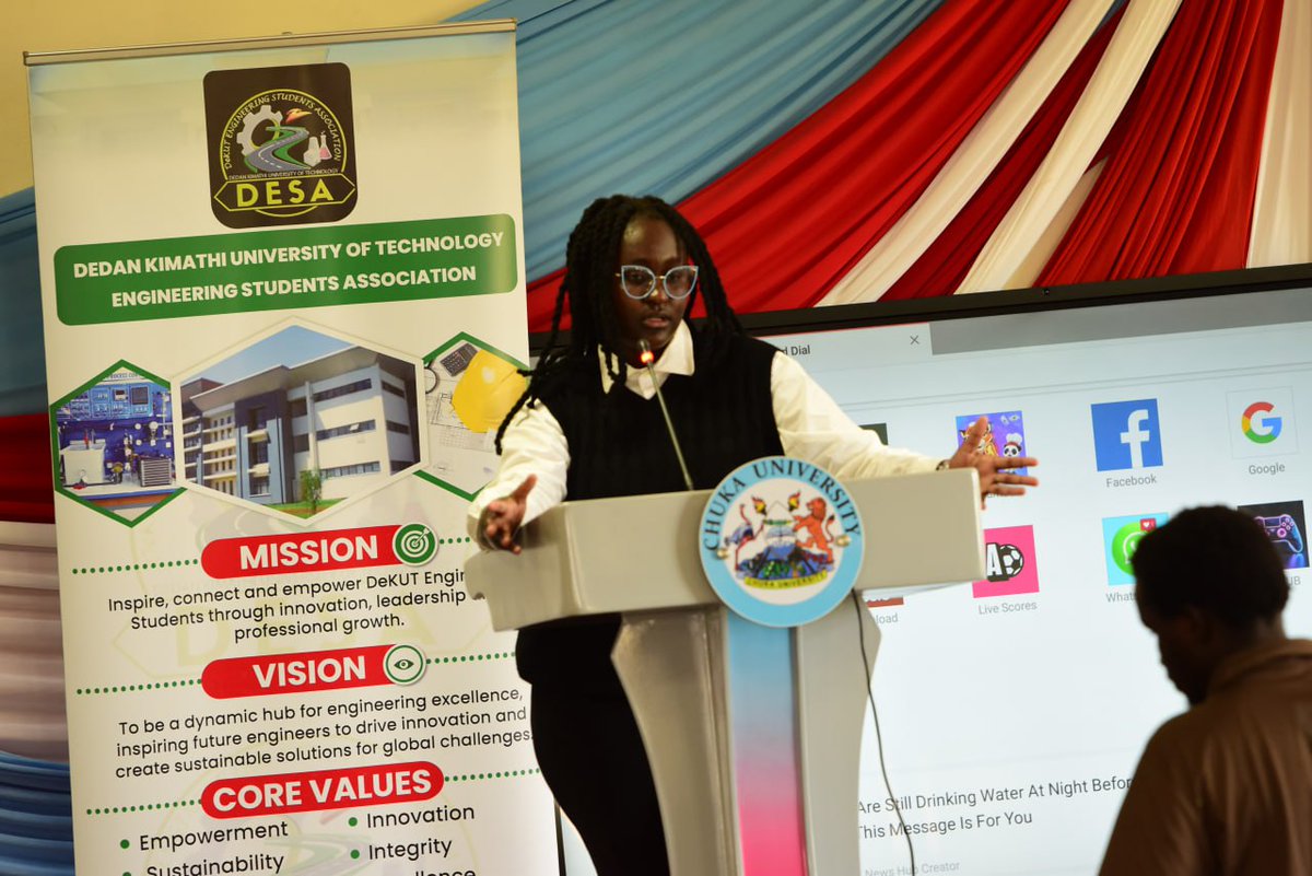 CHUKA UNIVERSITY ENGINEERING STUDENTS ASSOCIATION launch.
The event was a success with DEKUT ENGINEERING STUDENTS ASSOCIATION being well represented by the SECRETARY GENERAL 😁🖐.
Together we can 🥳
Together we will✨️✅️
#DESA ❤️
#CUESA♥️
#ENGINEERING