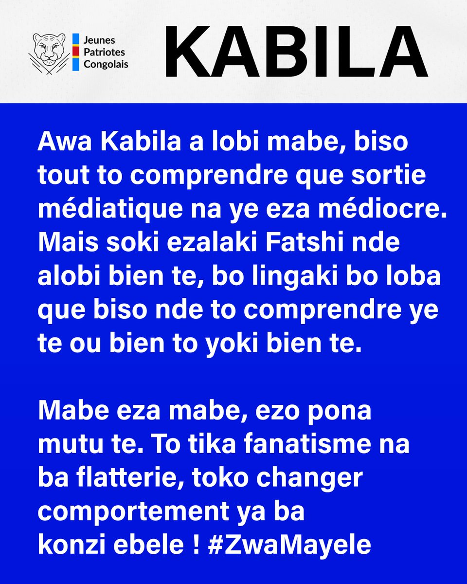 Jeunes Patriotes Congolais tweet media