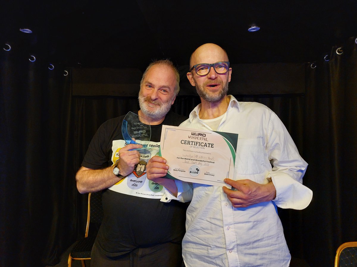 Stephen Longstaffe (@stevelongstaffe) on Twitter photo It's been around 45 years since I wrote and performed comedy sketches with <a href="/MikeHaskins11/">Mike Haskins</a>. Last night 'Lutwidge', in which Lewis Carroll (Steve Wallis, here) attempts to explain Jabberwocky to his publisher, won an award at Liverpool's Weird and Wonderful festival! It's been around 45 years since I wrote and performed comedy sketches with <a href="/MikeHaskins11/">Mike Haskins</a>. Last night 'Lutwidge', in which Lewis Carroll (Steve Wallis, here) attempts to explain Jabberwocky to his publisher, won an award at Liverpool's Weird and Wonderful festival!