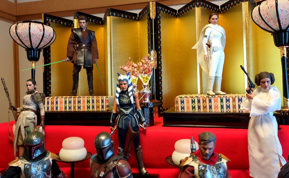 GutchVader's tweet image. はい、今年も飾りましたよスターウォーズ雛飾り😍💗
もう飽きたなんて言わないでね、メンバー変えてるから😂😂😂
#ホットトイズ  #Hottoys