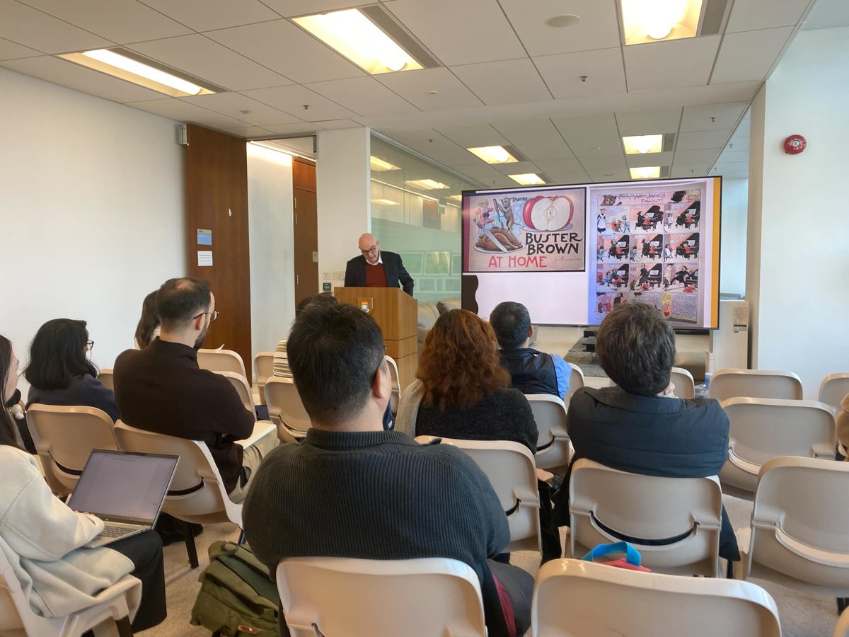 History_HKU's tweet image. “American Popular Culture, Comic Strips, and Globalization in the Early Twentieth Century” with Dr. Ian Gordon, in the Faculty of Arts Lounge right now.

#hku #hkuhistory