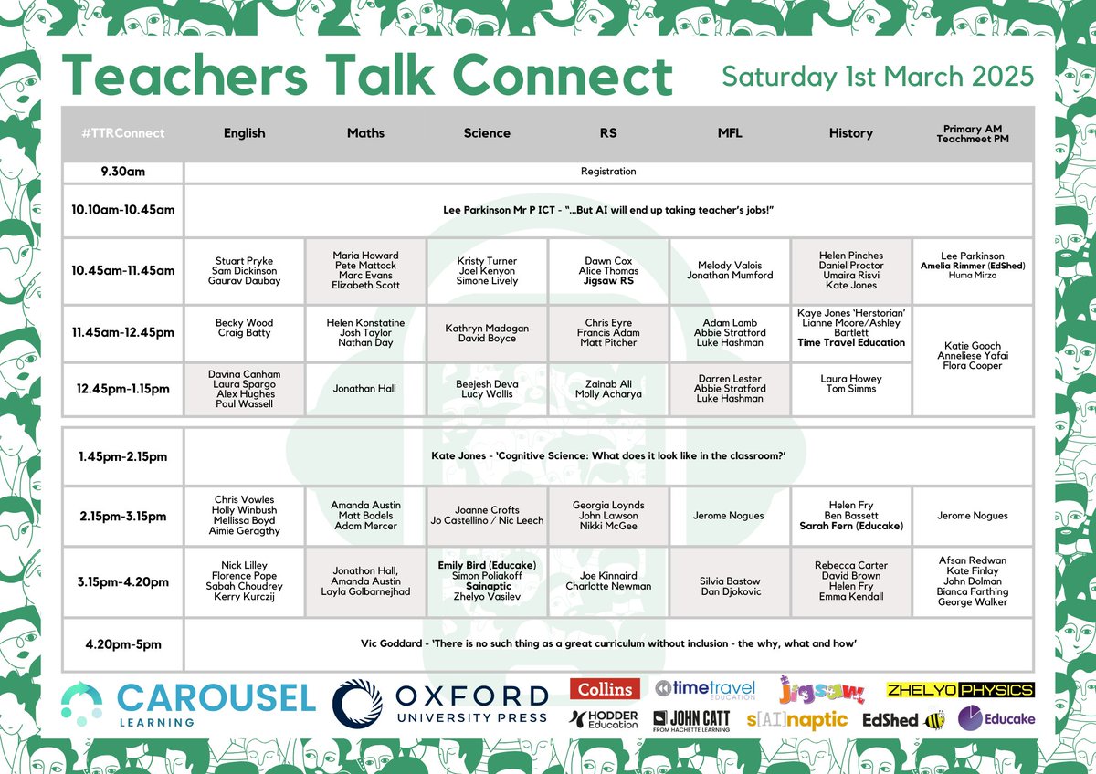 This Saturday, our biggest free event ever! There are still last minute ticket opportunities available, check them out here: ttradio.org/teachers-talk-…