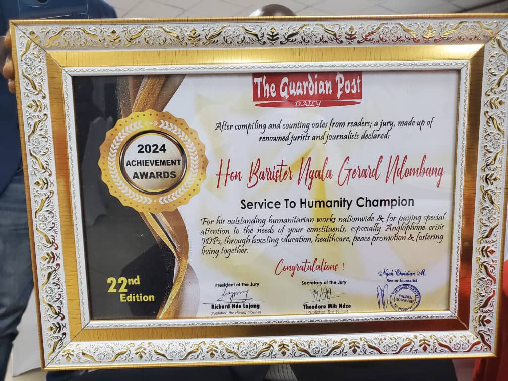 I am truly humbled and grateful to receive the "Service To Humanity Champion" award 2024 from The Guardian Post Daily!

This award is not just a recognition of my efforts, but a reminder that our collective work towards making our community a better place is gradually paying off.