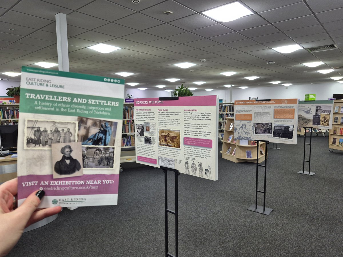 ERArchives's tweet photo. 🖼️ This week is your last chance to view the Travellers and Settlers exhibition at #Goole Library before it moves on to Withernsea! @ERLibraries 
The exhibition will be available at Goole Library until 28 Feb 2025. 

More information: https://t.co/zBx5GnadFq https://t.co/MHYksuaFAr