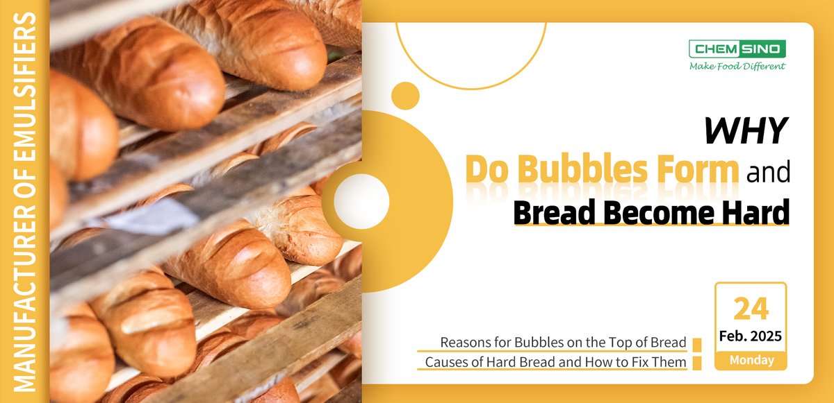 ChemsinoGlobal's tweet image. #Foodscience: Love fresh, soft bread? But struggling with bubbles or staleness? We’ve got the solutions! Check out our latest article to know more details! 
#PerfectBread #BreadBaking #CHEMSIN 🚀
Read more: cnchemsino.com/blog/why-do-bu…