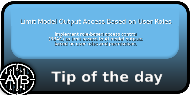 _AllYourBase_'s tweet image. Role-based access control ensures that users can only access AI model outputs relevant to their work, preventing unnecessary exposure.
#RBAC #ModelOutputs #AIAccessControl