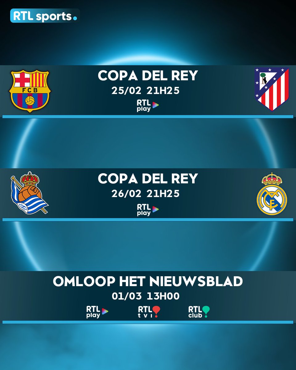 Voici le programme de la semaine, avec de la Copa del Rey et le début des classiques flandriennes ! 😍 #RTLsports