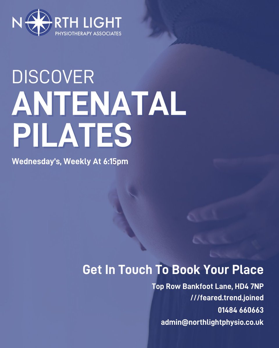 Antenatal Pilates with a Specialist Physio! 🤰✨

Stay strong, mobile &amp; supported during pregnancy with expert-led classes.

✅ Core &amp; pelvic floor strength
✅ Better posture &amp; less back pain
✅ Flexibility, balance &amp; relaxation

📍 HD4 7NP | 🗓 Every Wed 6:15pm
💌 DM to book!